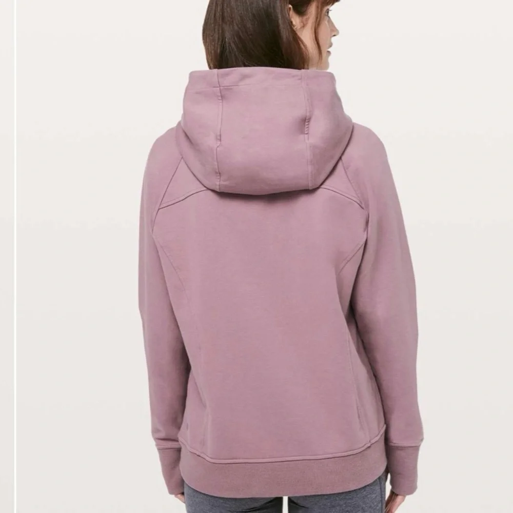 Lululemon Scuba Pullover Hoodie Sweatshirt Figue Pink Mauve Relaxed Fit Size 2 - Picture 2 of 9